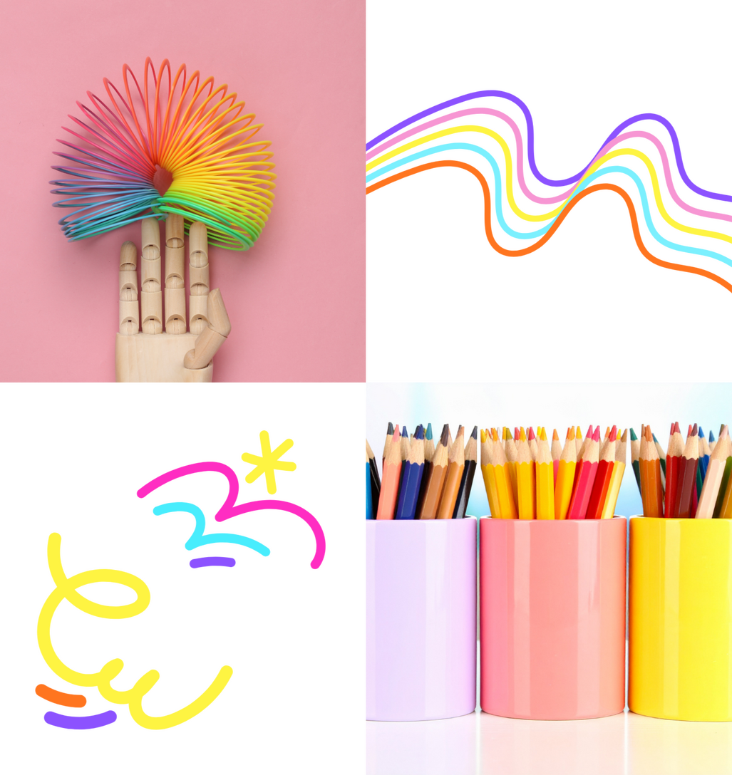 Simple line illustration in deep yellow of two rectangular speech bubbles, one featuring two lines indicating text, one featuring a question mark